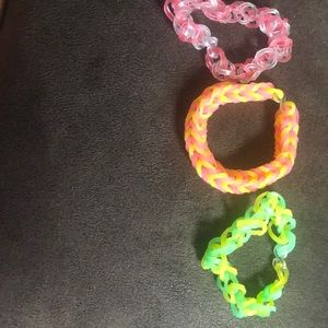 Two regular bracelets and one fishtail combo